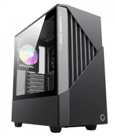 Gabinete Gamer Gamemax Contac, ARGB, Mid Tower, Vidro Temperado, Black/Gray, Sem Fonte, Com 3 Fans, 