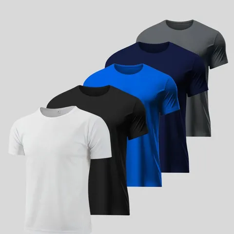 Kit 5 Camisetas Masculinas Dry Fit Lisas