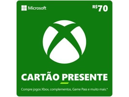 [Levando 2] Cartão Presente Digital Xbox R$ 70,00 Microsoft