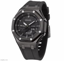 [Taxas Inclusas/R$4,5 Moedas App] Relógio Smael Analógico-Digital -  à prova d'água - 5 cores