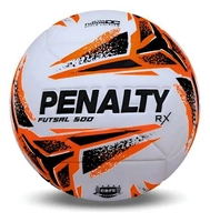 Bola de Futsal Penalty Rx 500 Branco/Laranja/Preto