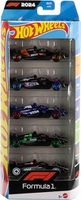 Pack F1 Hotwheels com 5 Carrinhos de Brinquedo Diecast