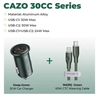 [APP/R$0,23 Moedas] Voltme Carregador 30w  + Cabo 60w  Tipo C, Carregador De Carro 30w Pd, Carregador Rápido