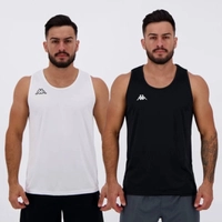 Kit 2 Regatas Kappa Basic Preta e Branca