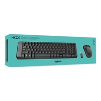 Combo Logitech Teclado e Mouse sem Fio MK220 - R$90