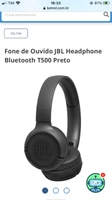 Fone de Ouvido JBL Headphone Bluetooth T500 Preto | R$ 192