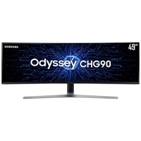 Monitor Gamer Curvo Samsung 49", DFHD, tela super ultra-ampla, 144 Hz, 1ms, HDMI, DP, mini DP, Frees