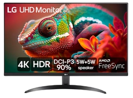 Monitor LG Ultra UHD 32'' 4K, HDMI, HDR10, AMD Free Sync, MaxxAudio, Dynamic Action Sync, Black Stabilizer - 32UR500-B