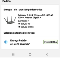 Roteador D-Link Wireless DIR-825 AC 1200 4 Antenas Gigabit | R$209