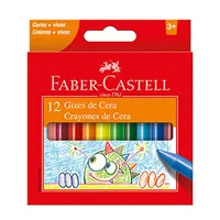 Faber-Castell 141012N - Giz de Cera, 12 Cores | R$2,49