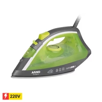 REEMBALADO: Ferro de Passar a Vapor Arno Ecogliss FEC1 com Spray e Base Cerâmica Verde 220V