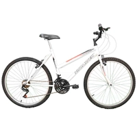 Bicicleta Aro 26 Track Bikes Thunder Mountain Bike com 18 Marchas – Branca
