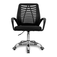  Cadeira de escritório TGTTGT-OFC-001 TGT  preta com estofado de mesh