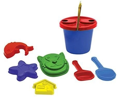 [Prime] Conjunto Baldinho Praia Com Acessórios 8 Peças Clube Do Siri Mor | R$ 17