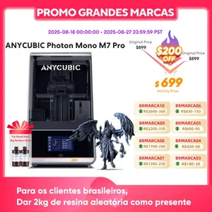 [DoBrasil] Impressora 3D ANYCUBIC Photon Mono M7 Pro, com 170mm/s, Mesa com 223x126x230mm e 2Kg de Resina Grátis