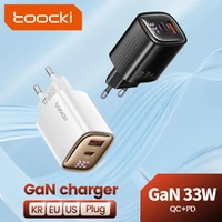 Carregador Toocki 33W USB-C PD QC3.0 com Display [Levando 3 UNIDADES]