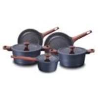 Jogo Panelas Alumínio Injetado 5 Peças Fundo Triplo Titanium