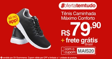 [APP] Tênis Simon Vergan Caminhada Máximo Conforto | R$80
