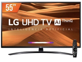 Smart TV LED PRO 55'' Ultra HD 4K LG 55UM 761 4 HDMI 2 USB Wi-fi Conversor