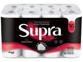 [Levando 2 cada 11| Regional] Papel Higiênico Folha dupla Bracell Supra 16 Rolos 30m