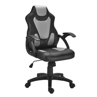 Cadeira de Escritório Juvenil Giratória Gamer Wild Preta e Cinza