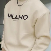 Blusa Moletom Milano Estampado Gola Redonda Hugo Jobs