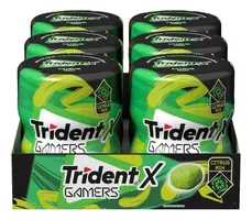 Kit 6 Gomas Trident X Gamers Maracujá Limão