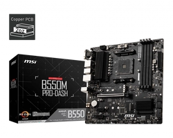 Placa Mãe MSI B550M PRO DASH, Chipset B550, AM4, mATX, DDR4