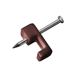 [+POR- | R$ 11,22] Fixador de Fio Gri 14/16 Marrom 100un