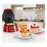 Máquina de Waffle Cadence Bowl/Cestinha Vermelha/Branca - R$93
