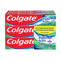[REC] Colgate Creme Dental Tripla Ação Menta 90G Pacote Com 6 Unidades