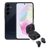 Kit Samsung Galaxy A35 5G 256GB 8GB de RAM Azul Escuro + Fone de Ouvido Samsung Galaxy Buds FE Grafite