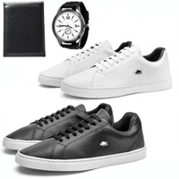 Kit 2 Pares Sapatênis Casual Masculino + Relógio E Carteira - Sw Shoes R$ 100