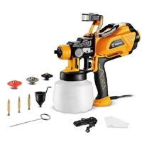 Pistola Pintura Pulverizadora HVLP Elétrica Potência 600W 1.2L Led 3 Bicos 220V Acessórios - Deko