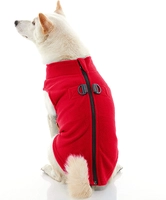 Gooby – Colete de lã com zíper, casaco de lã com fecho de zíper e anel | R$ 217