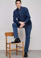 Calça Jeans Masculina Reta Com Elastano - Azul