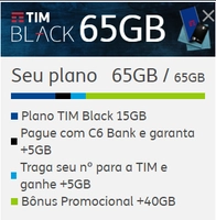 TIM BLACK 65GB - Contratar agora