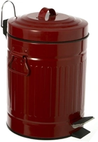 Lixeira Pedal Aco Verm 5L Etna Vermelho - R$86