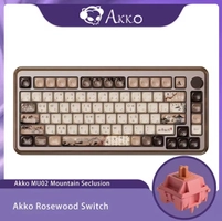 Akko MU02 Teclado Mecânico de Madeira 75% RGB Sem Fio
