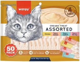 Petisco gatos Wanpy - 50 uni. sortidos