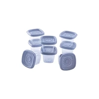 (SUPER R$6,97) Plasútil Conjunto de Potes Quadrados Pop com 8 Unidades, Azul