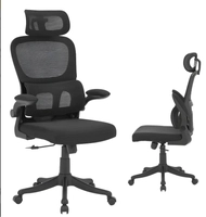 Cadeira de escritório Python Fly XHOCB07 ergonômica preta com estofado de mesh