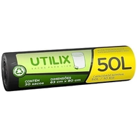 (REC/+POR- R$ 7,33) Sacos para Lixo Utilix 50L Preto c/30 - Dover-Roll