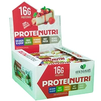 Barra de Proteina Crispie Proteinutri 50Gr (16Grs de Proteína) Sabor Torta de Morango 12Un, Healthlovers, Pequeno, Pacote de 12