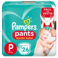 Fralda Pampers Pants Ajuste Total P 26 unidades