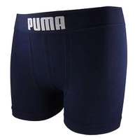 Cueca Boxer Infantil Sem Costura Azul/Branco EG