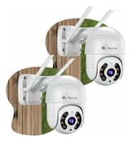 Kit 2 Câmeras IP Externas Wi-Fi à Prova d'Água