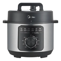 Midea Panela De Pressão Elétrica Preta E Inox 4l