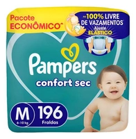 [Regional]Fralda Pampers Confort Sec Tamanho M 196 Unidades