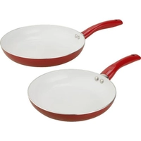 [CC AME] Conjunto de frigideiras 22cm e 28cm revestimento cerâmico Sensations vermelha Classic Home